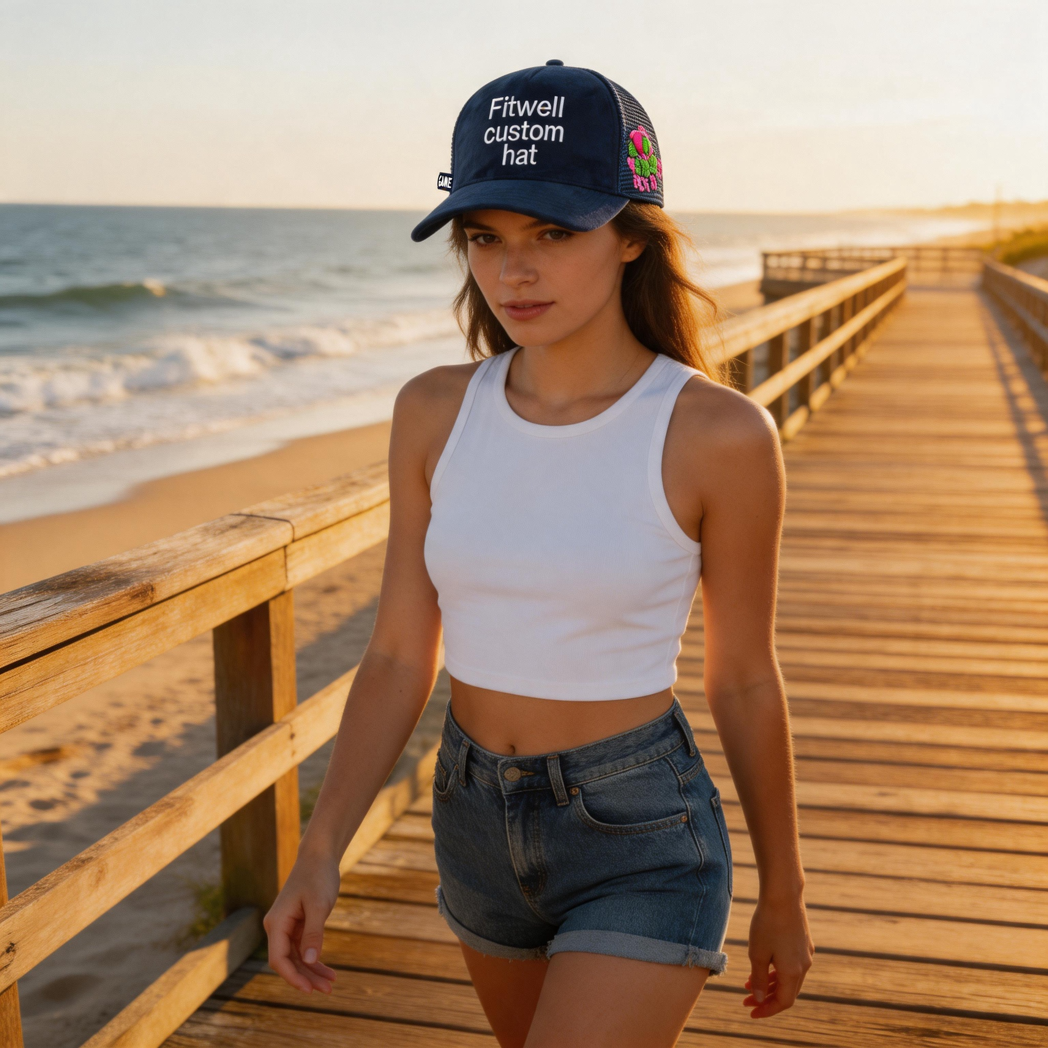 Suede Mesh Slogan Embroidered Trucker Hat Collection