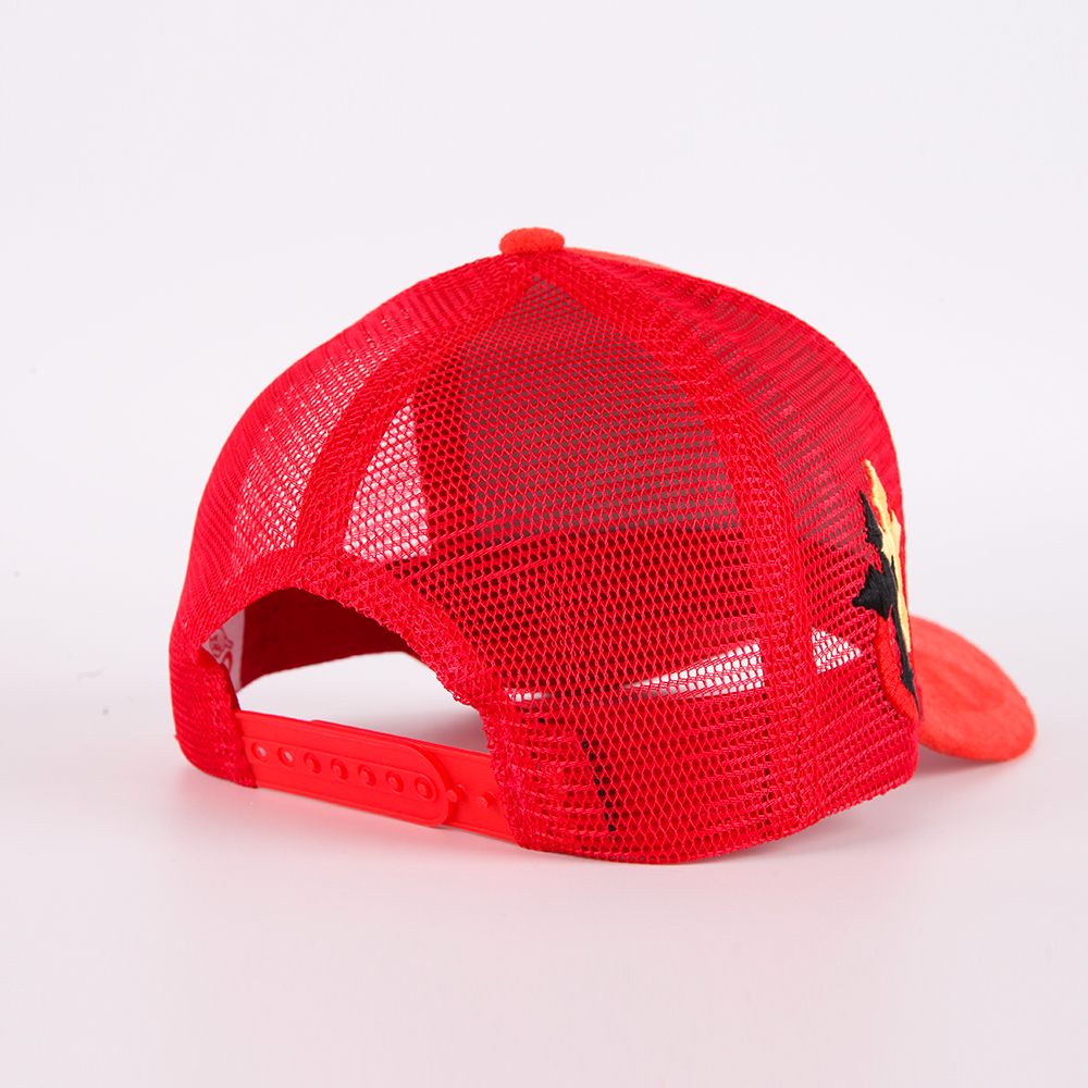 Premium Embroidered Logo Suede Mesh Trucker Cap Unisex Adjustable Streetwear Hat
