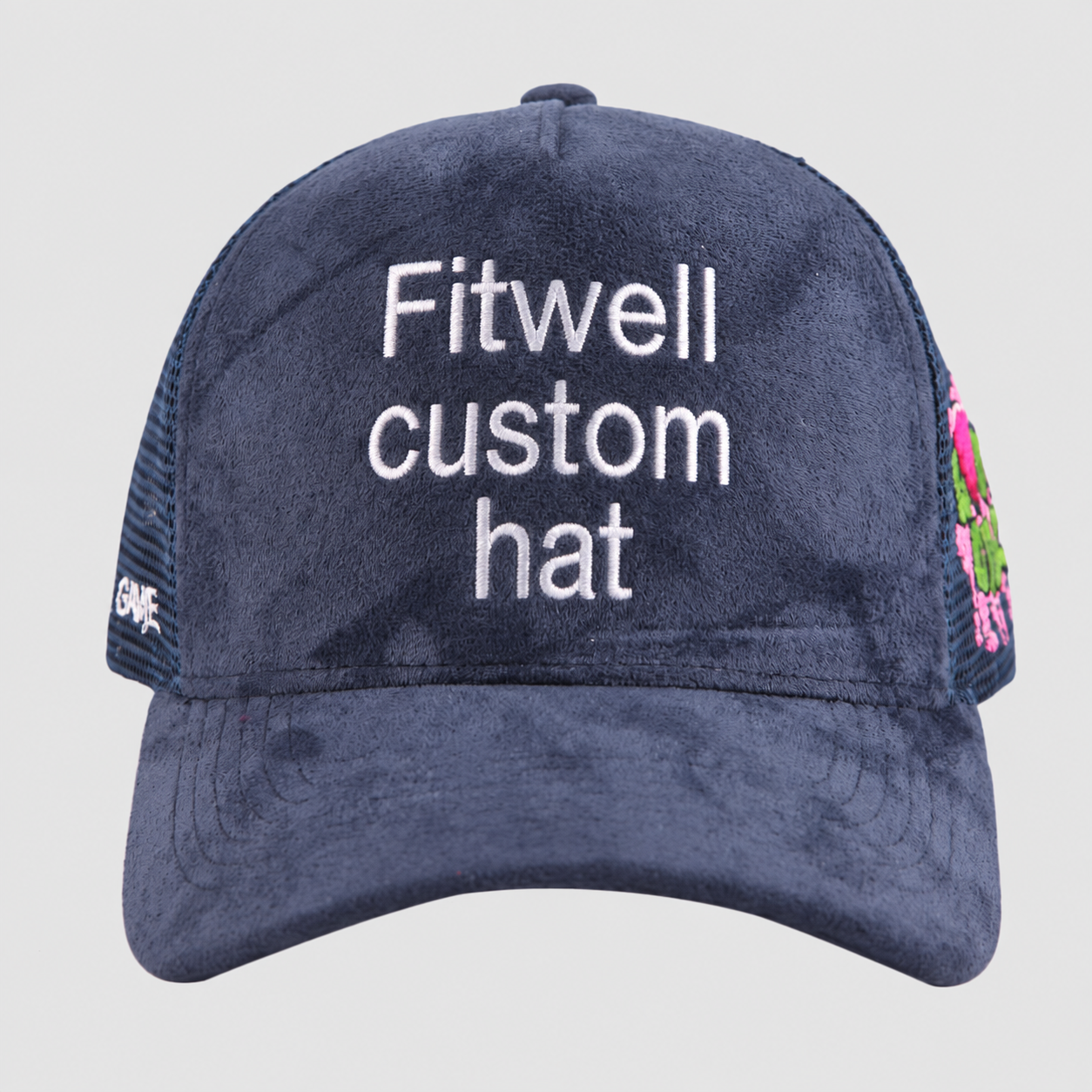 Suede Mesh Slogan Embroidered Trucker Hat Collection