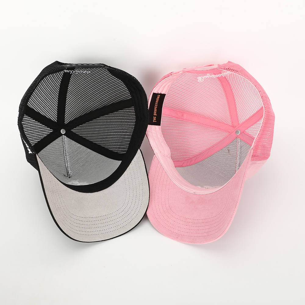 Walking Traveler Graphic Suede Mesh Trucker Hat