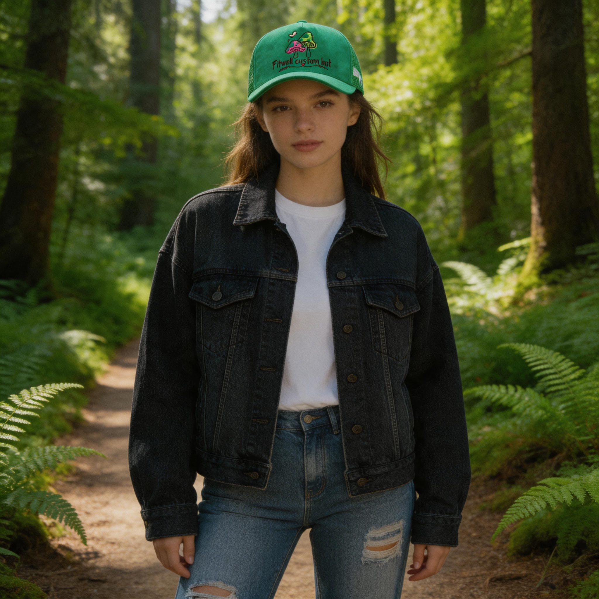 Colorful Suede Mesh Trucker Cap with Embroidered Logo and Adjustable Snapback