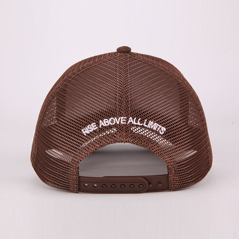 Suede Mesh Trucker Hat with Raised Road Junkiez Embroidery
