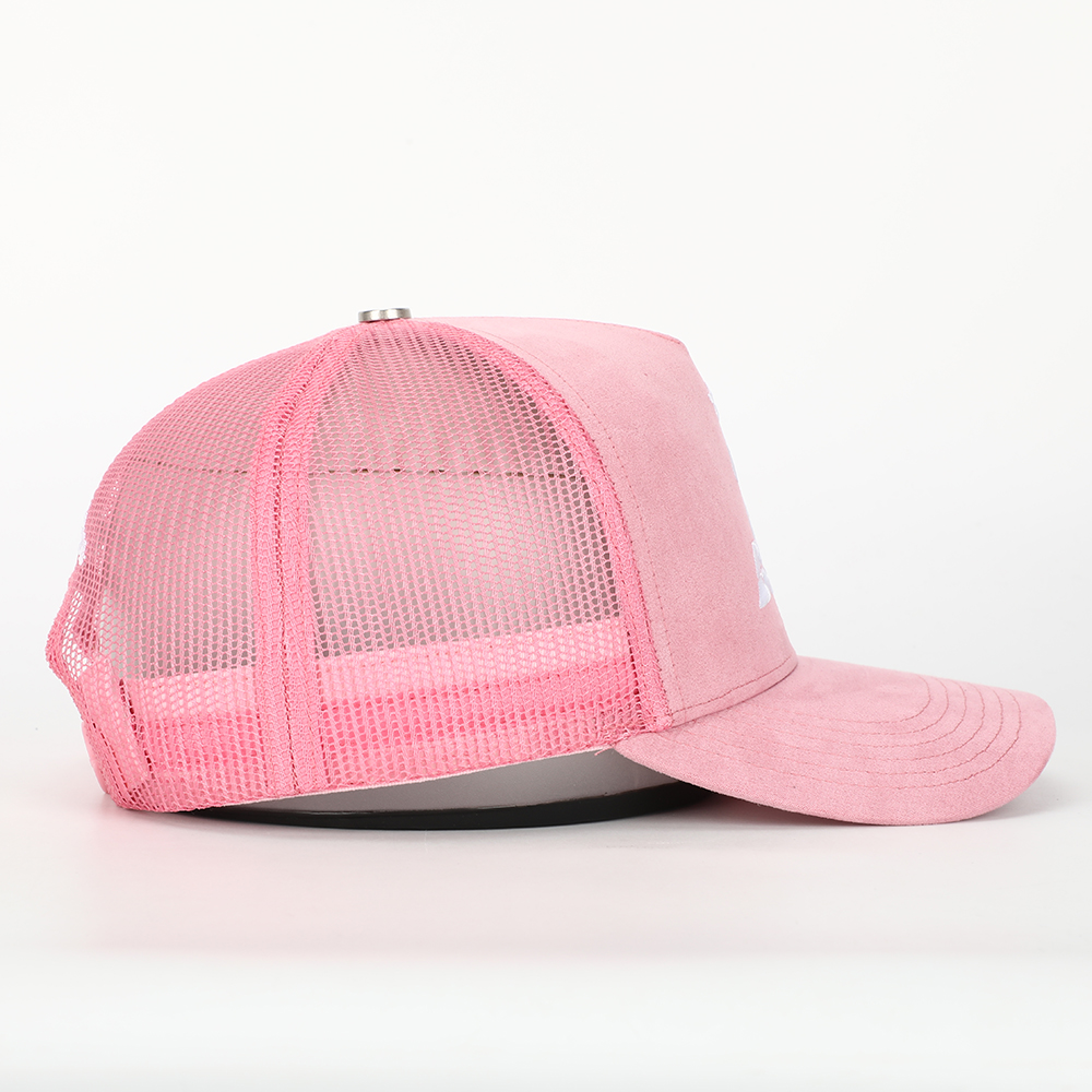 Walking Traveler Graphic Suede Mesh Trucker Hat