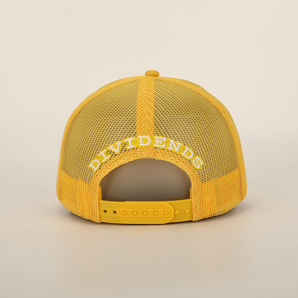 Three-Color Suede Mesh Trucker Cap with Bold White Embroidery