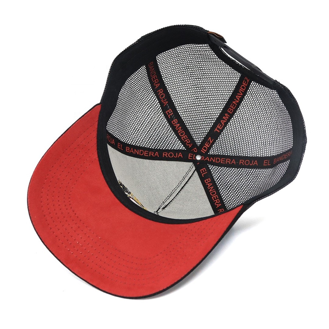 Black Suede Mesh Team Benavidez Embroidered Trucker Hat