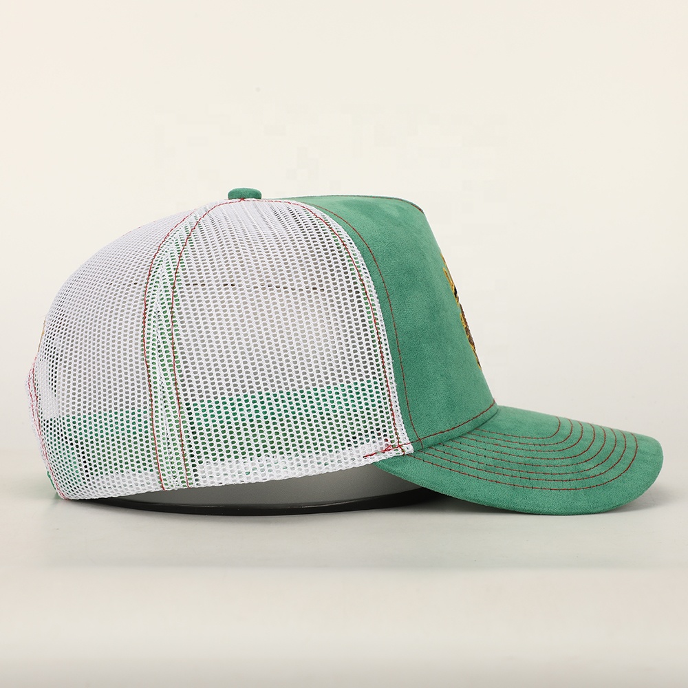 ORW Crown Logo Green Suede Mesh Trucker Hat