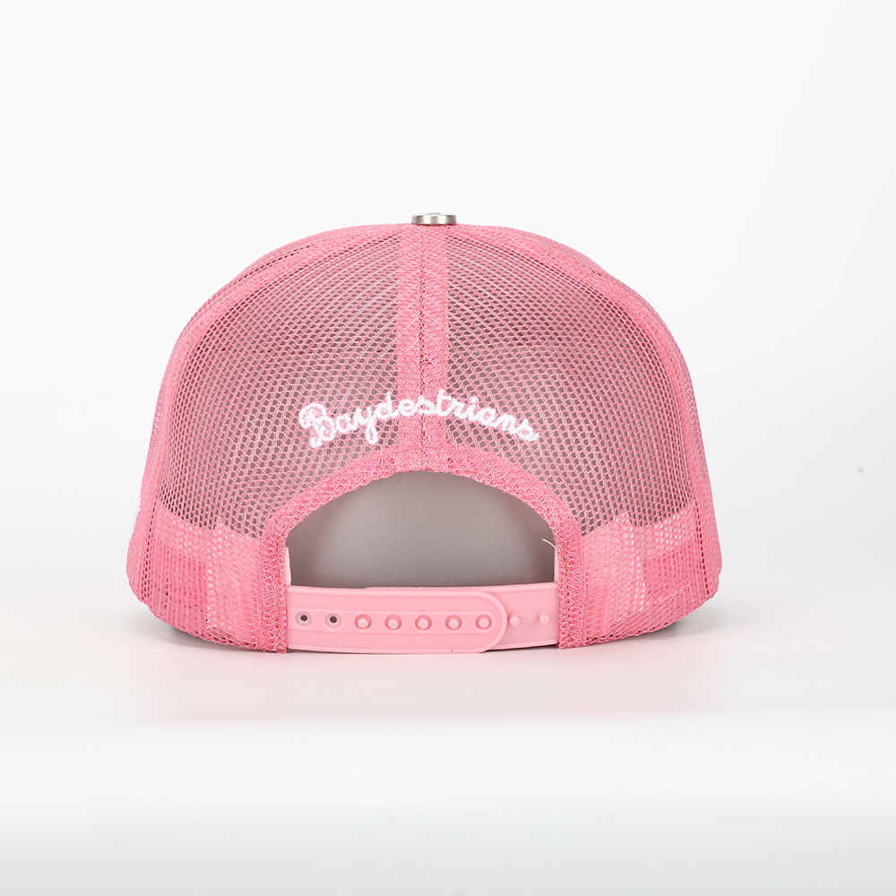 Walking Traveler Graphic Suede Mesh Trucker Hat