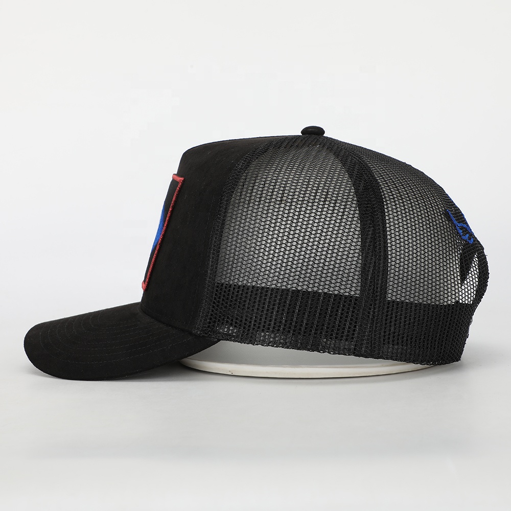 Black Evil Eye Embroidered Mesh Trucker Cap – Streetwear Snapback Hat