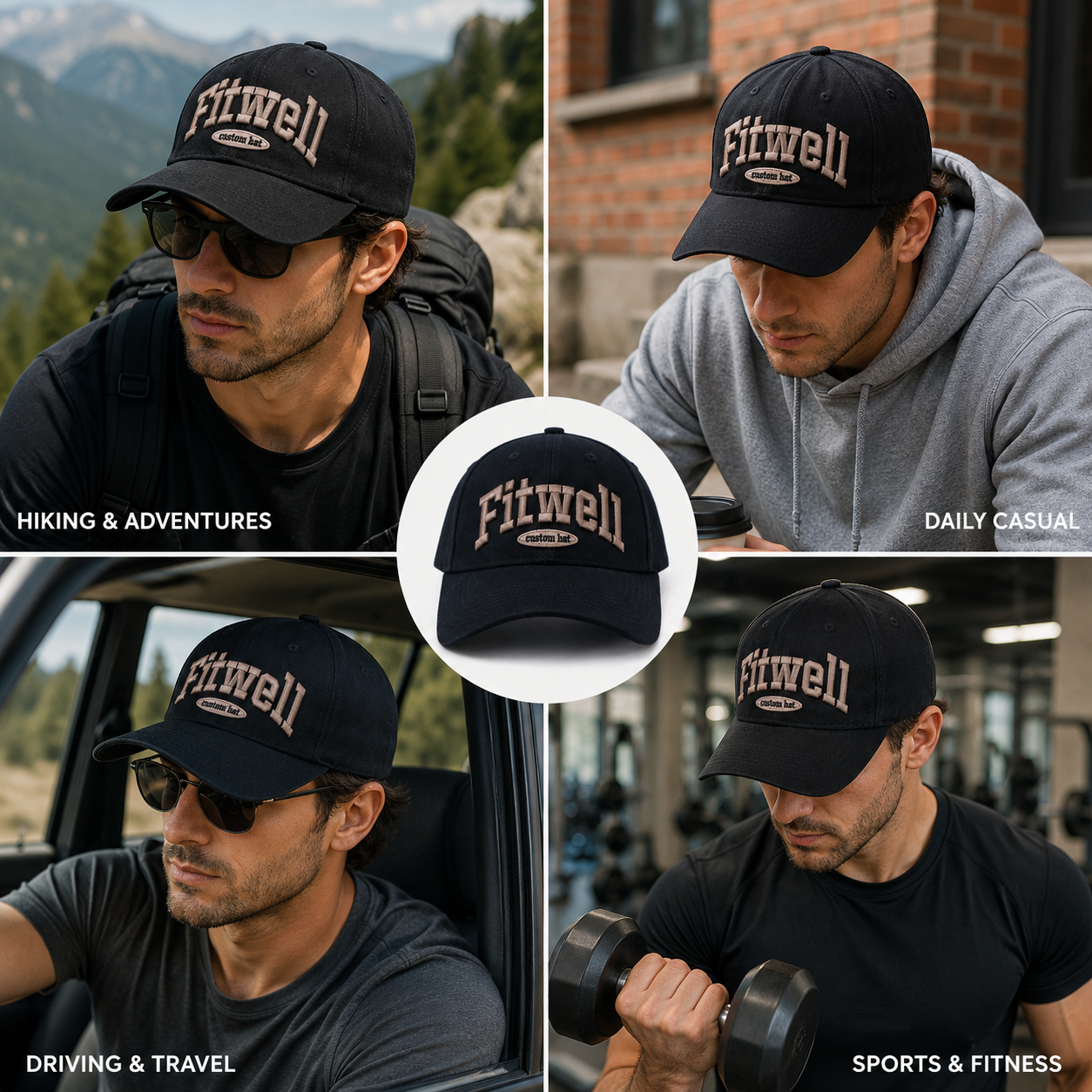 Navy CORINTHIAN INC 3D Embroidered Six-Panel Baseball Cap
