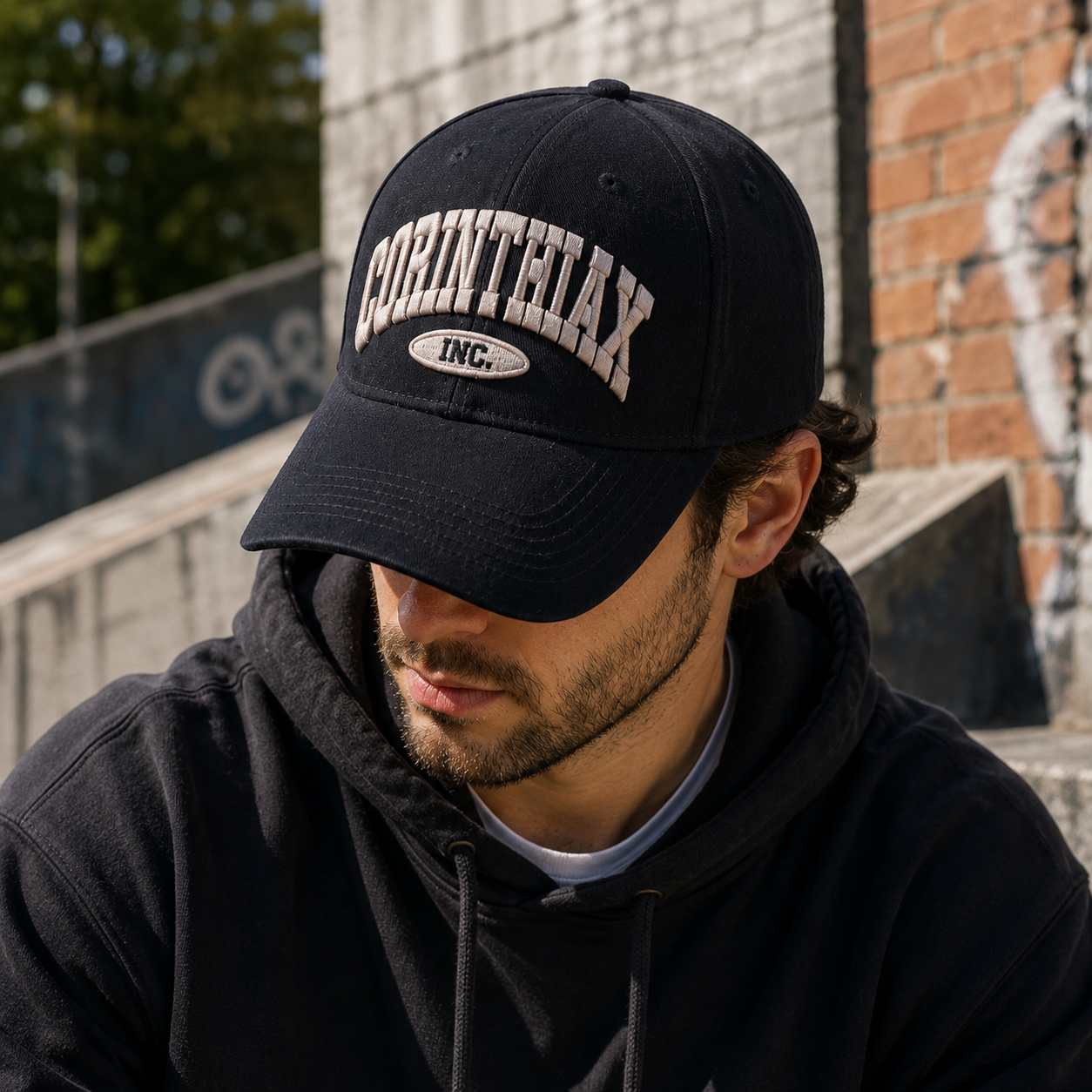 Navy CORINTHIAN INC 3D Embroidered Six-Panel Baseball Cap