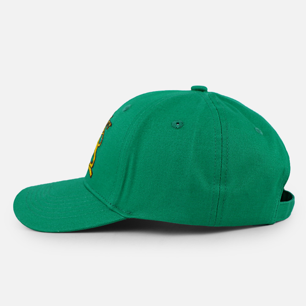 Green Lion Embroidered 6 Panel Cotton Baseball Cap