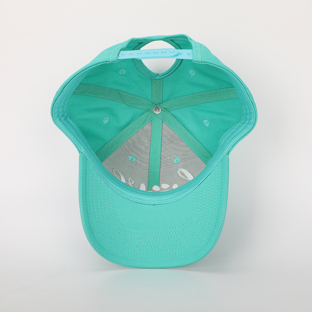 Mint Green 6-Panel Baseball Cap with White Paw Print LOVE Embroidery – Structured Curved Brim Hat