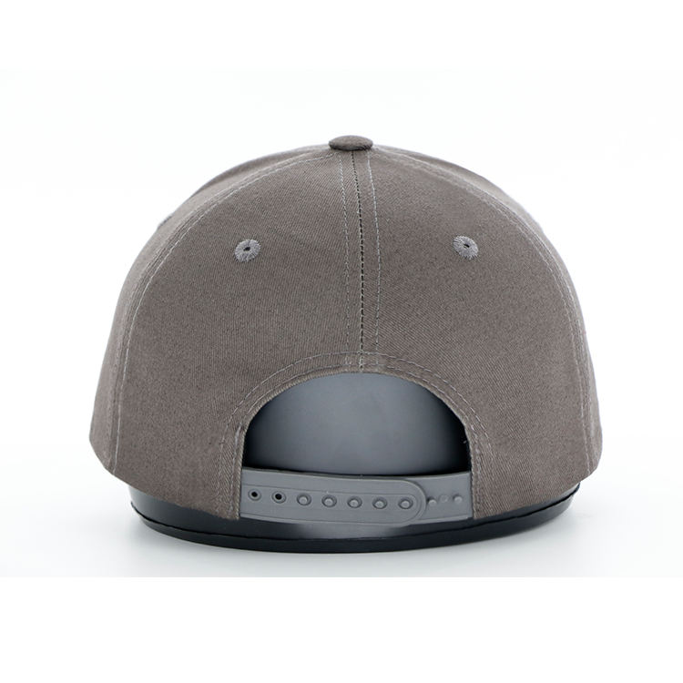 Gray Red Circular Monogram Embroidered Structured Baseball Cap