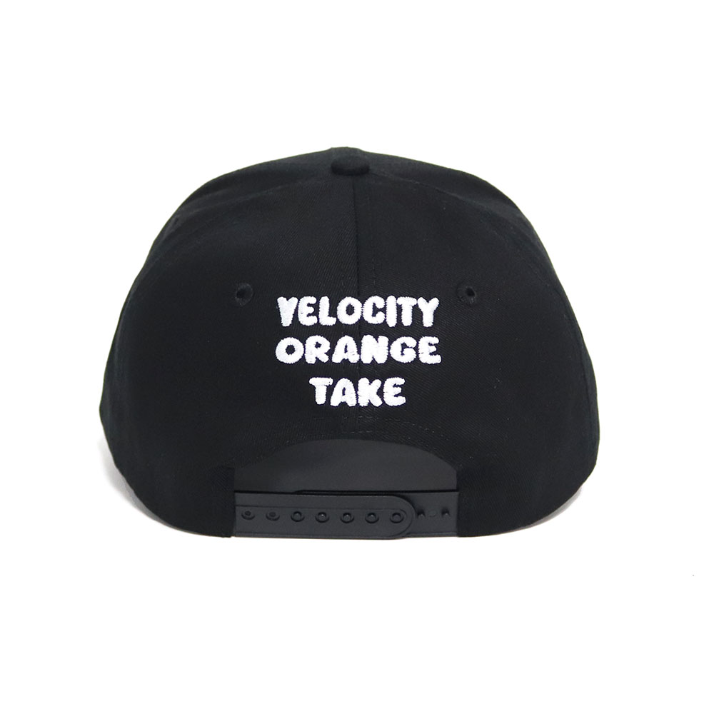 Black 3D Embroidered Letter Logo Six Panel Cotton Baseball Cap