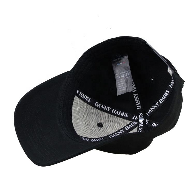 Black Crowned Skull Tonal Embroidered Structured Baseball Cap