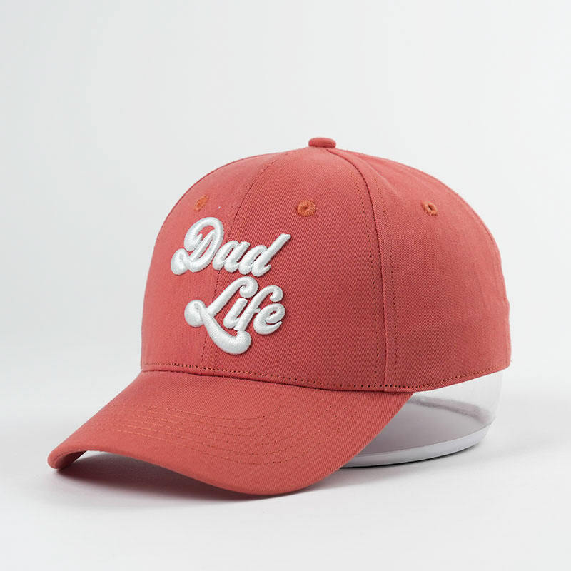 Rust Red Dad Life & Mom Life Baseball Caps with White Raised Script Embroidery