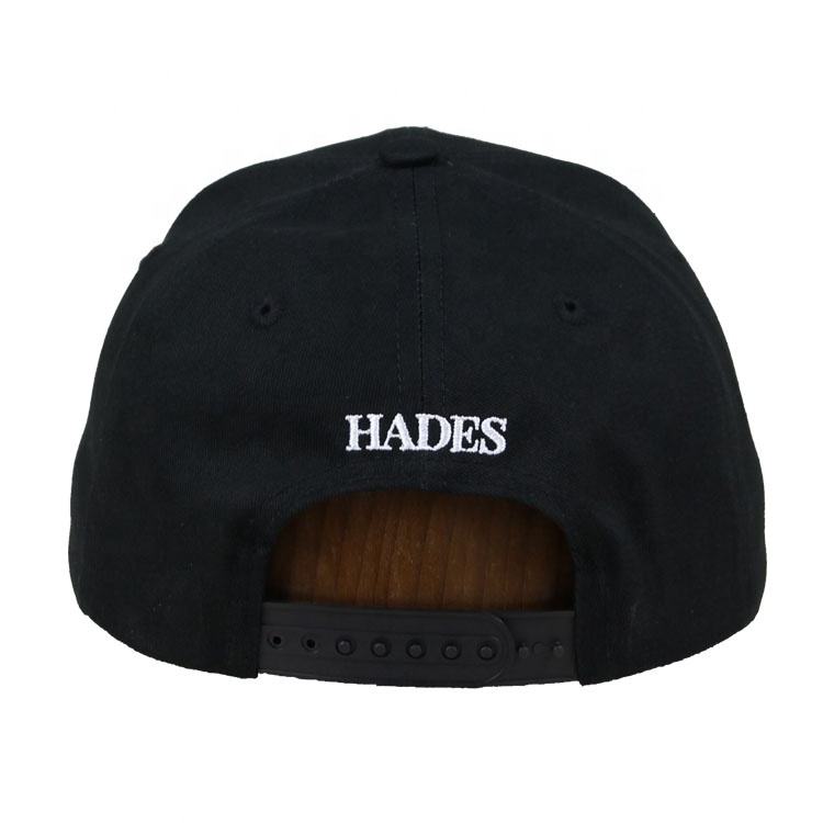 Black Crowned Skull Tonal Embroidered Structured Baseball Cap