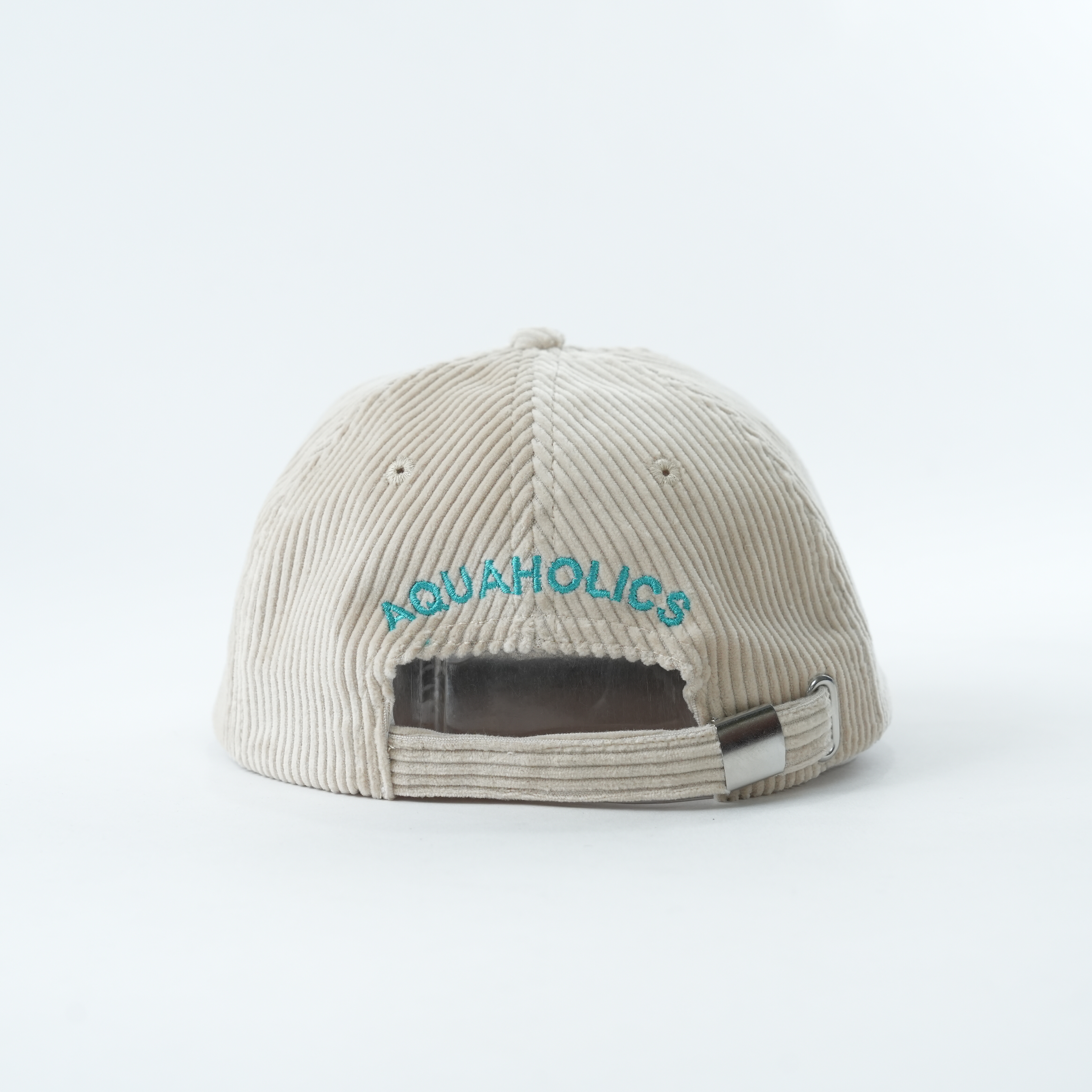 Beige Ribbed Wave Embroidery Casual Streetwear Cap