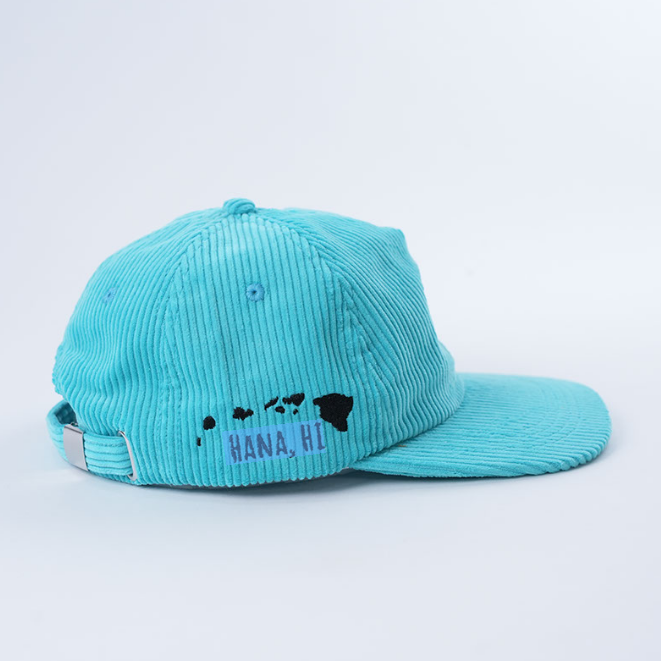 Turquoise Corduroy Taco Embroidered Flat Brim Snapback Cap
