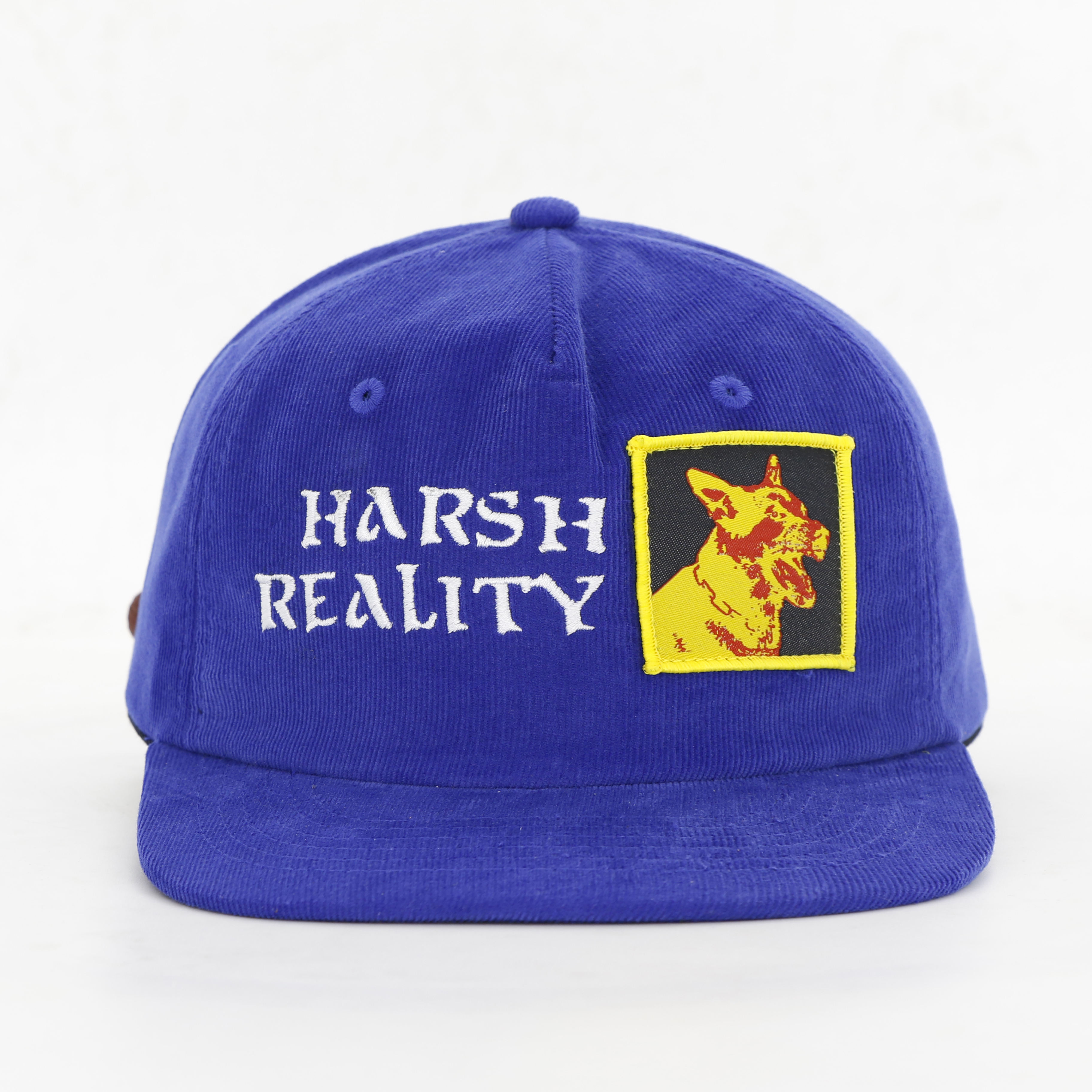 Royal Blue Corduroy Harsh Reality Dog Patch 5-Panel Snapback Cap