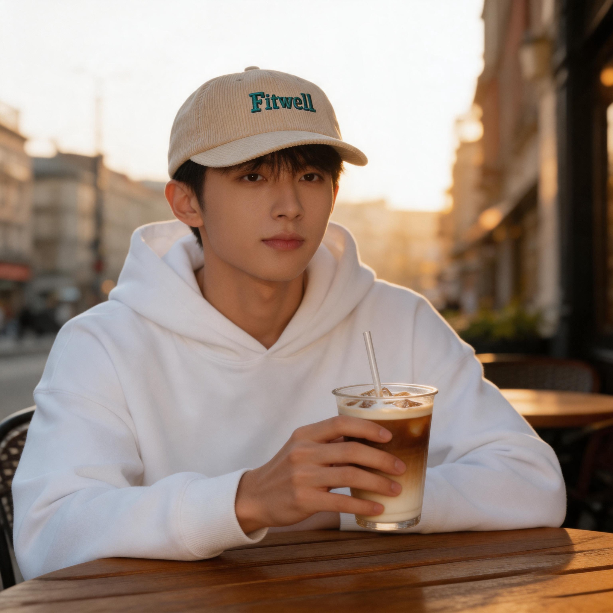 Vintage Corduroy Snapback Cap with Embroidered Letter Logo Adjustable Streetwear Hat