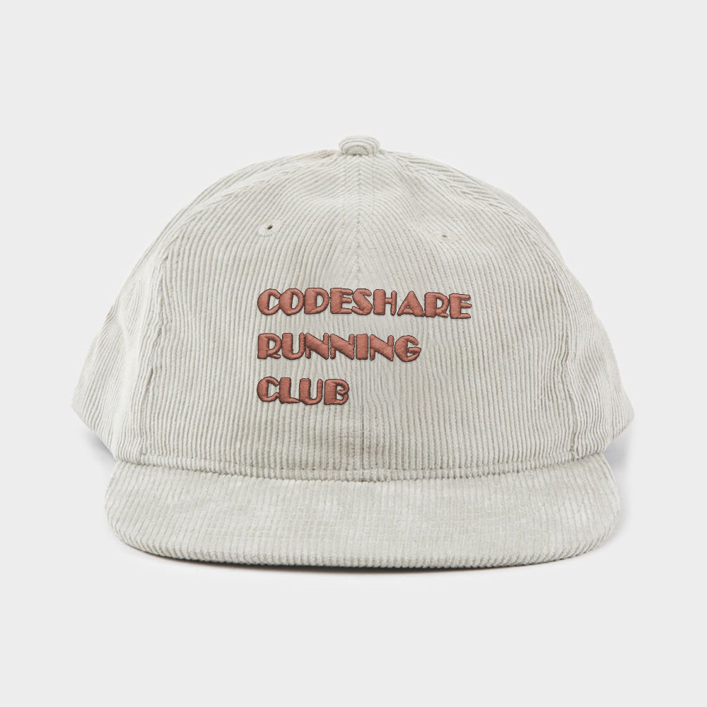 Vintage Corduroy Flat Peak Baseball Cap Brick Red Embroidery Light Beige Unstructured Hat for Running Hiking Streetwear