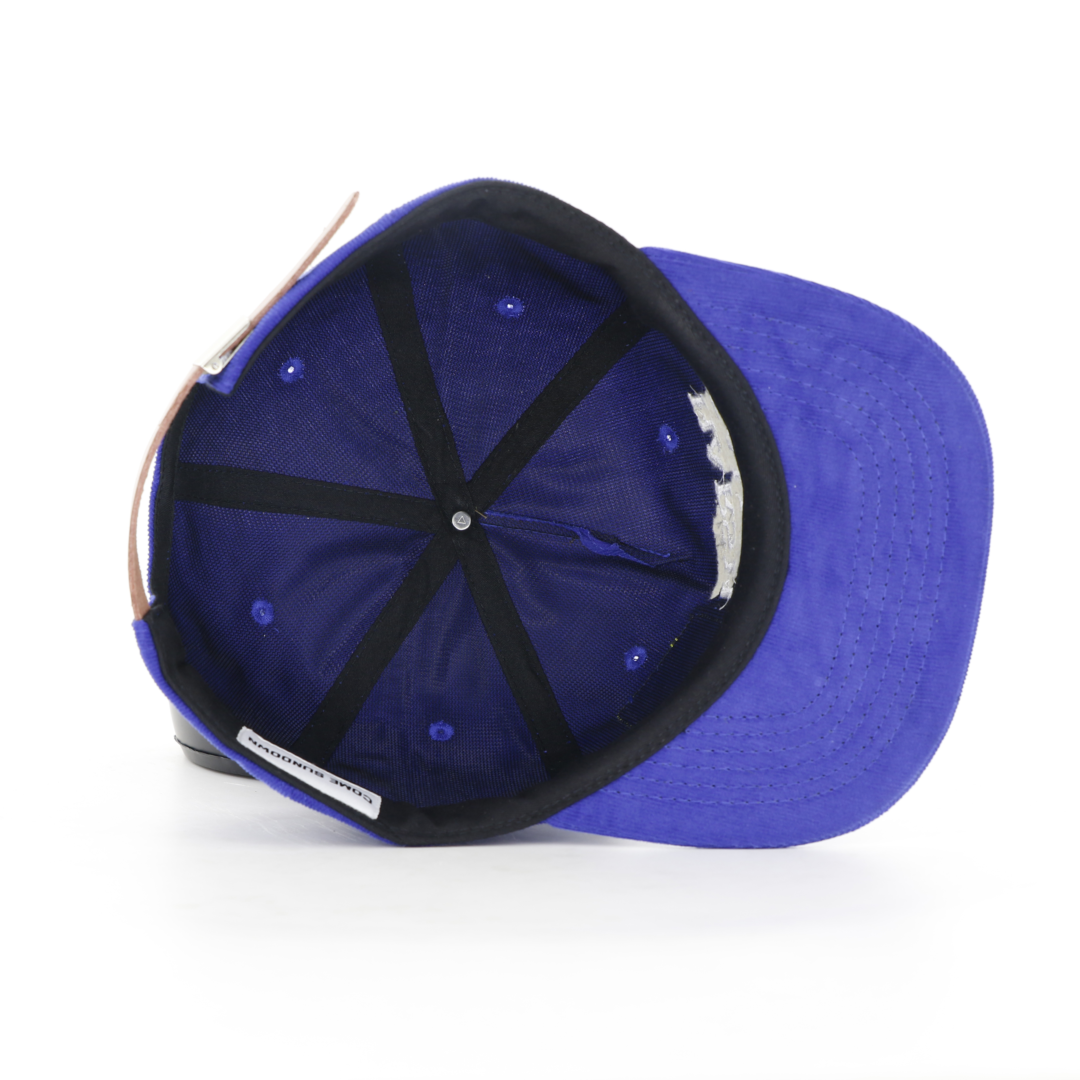 Royal Blue Corduroy Harsh Reality Dog Patch 5-Panel Snapback Cap
