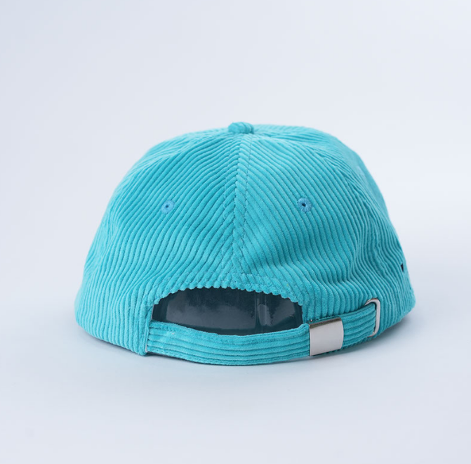 Turquoise Corduroy Taco Embroidered Flat Brim Snapback Cap