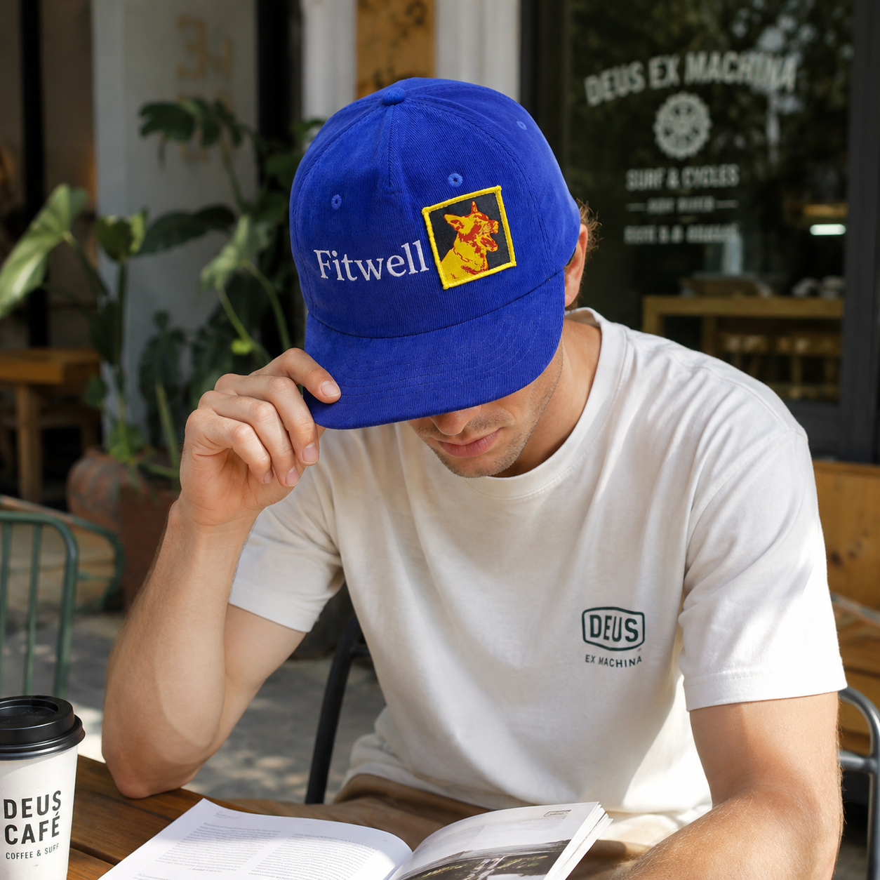 Royal Blue Corduroy Harsh Reality Dog Patch 5-Panel Snapback Cap