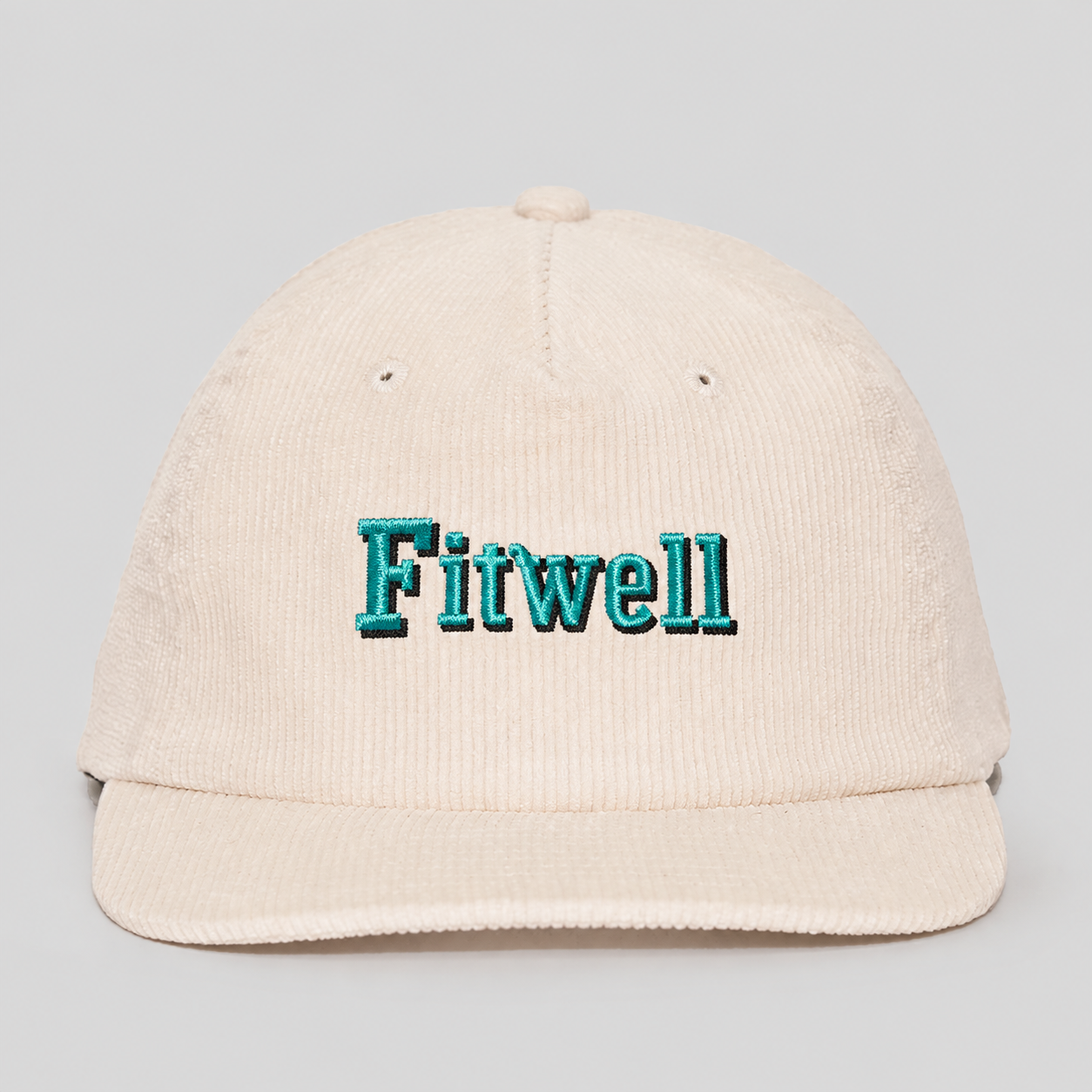 Vintage Corduroy Snapback Cap with Embroidered Letter Logo Adjustable Streetwear Hat