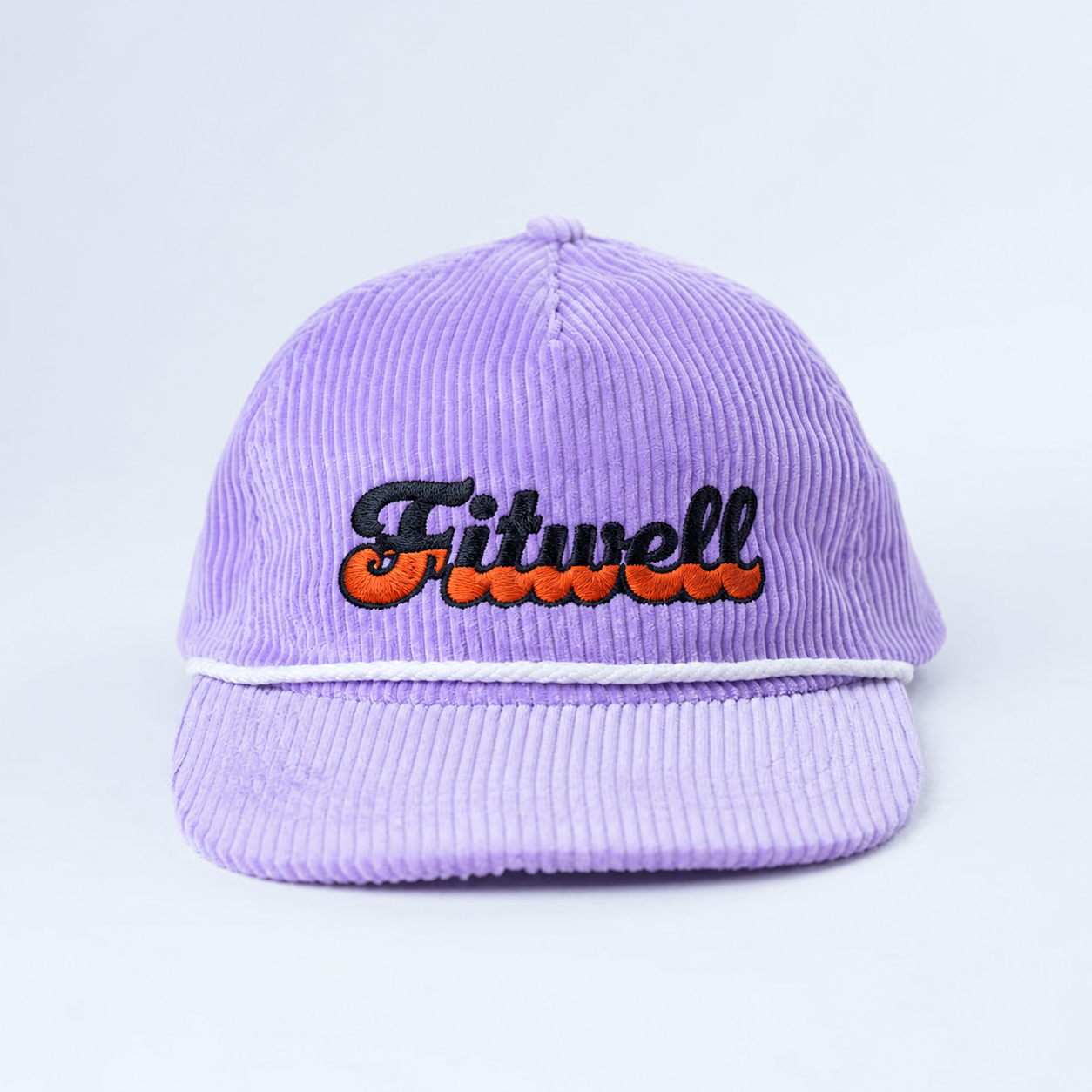 Purple Corduroy Snapback Cap with Chasing Sunsets Embroidered Logo