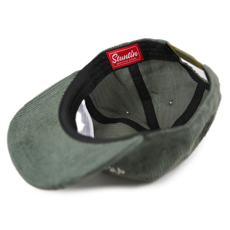 Desert Roam Embroidered Corduroy Five-Panel Snapback Cap