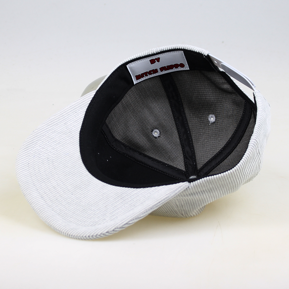 Golf Character Light Gray Corduroy Snapback Cap