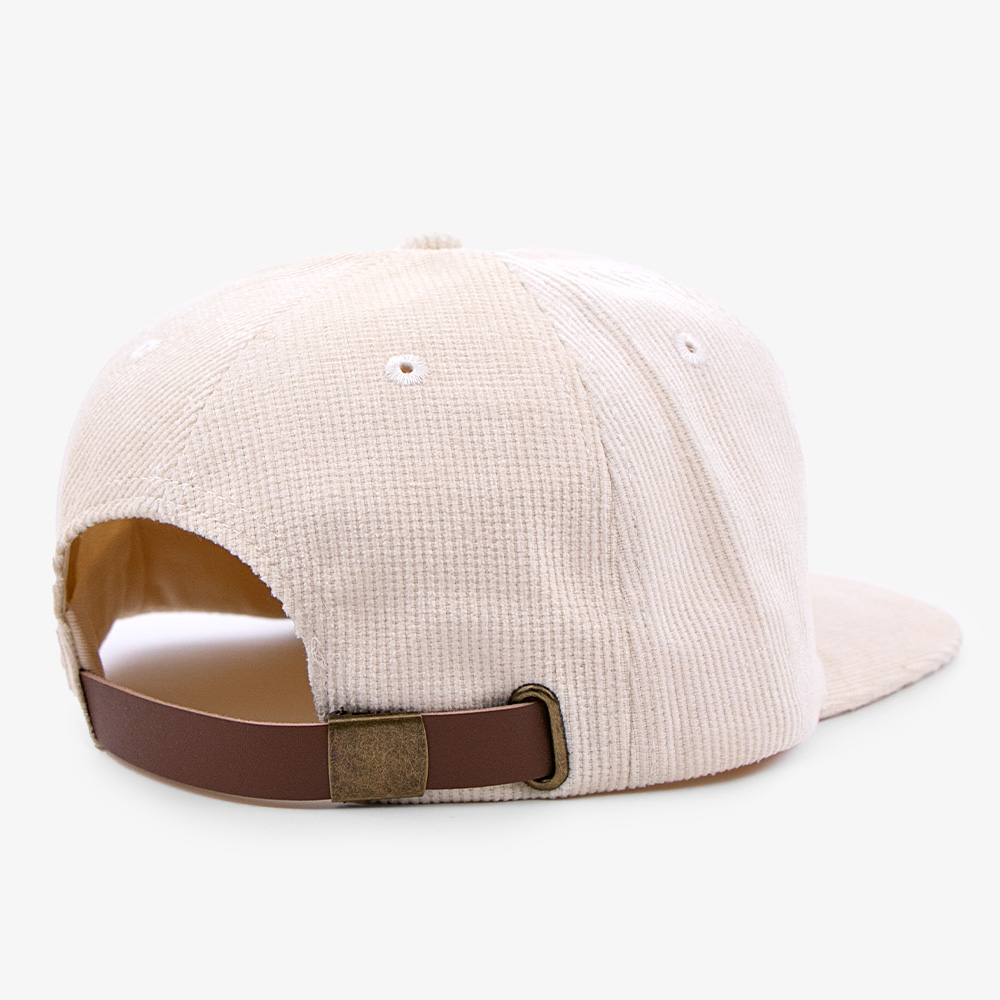 Ivory Midwest Bison Embroidered Corduroy Snapback Cap