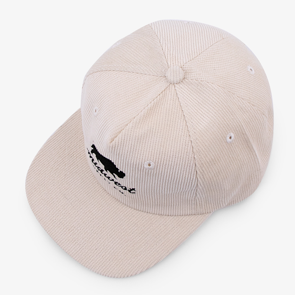 Ivory Midwest Bison Embroidered Corduroy Snapback Cap
