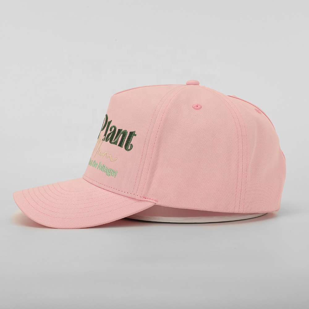 Women's Decorative Curved Visor Cap, Plant Embroidery, Head-Shape Modifying Baseball Hat