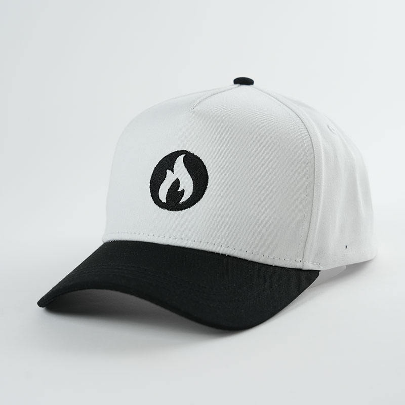 Flame Icon Two-Tone Embroidered Cotton Twill Baseball Cap