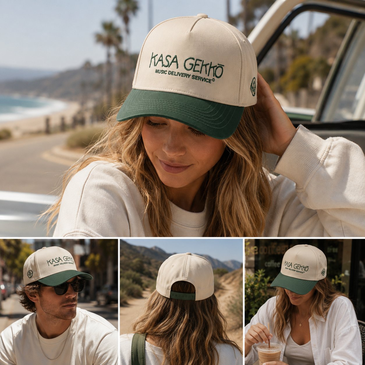 Kasa Getto Two-Tone Embroidered Cotton Twill Baseball Cap