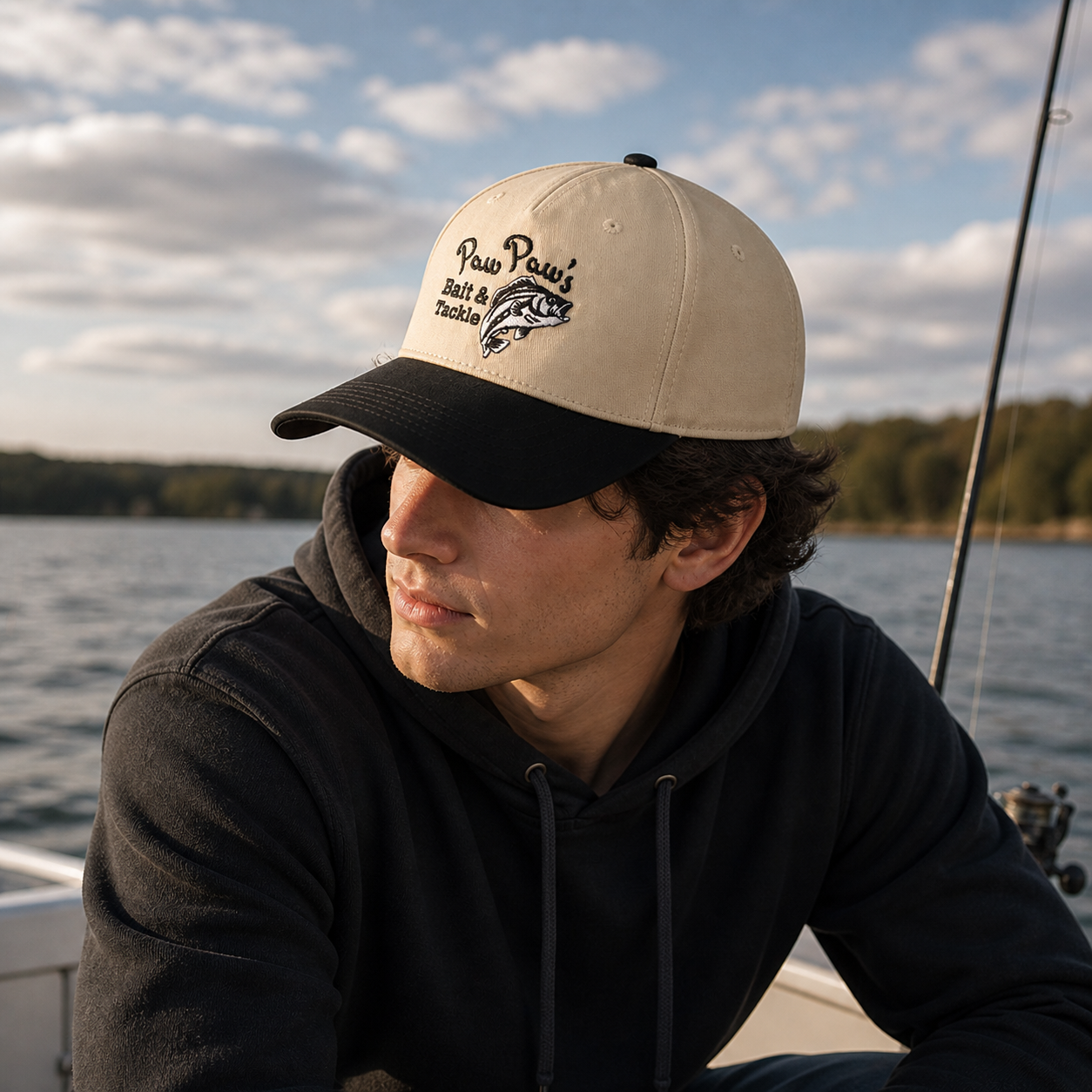 Paw Paw's Bait & Tackle Two Tone Baseball Cap