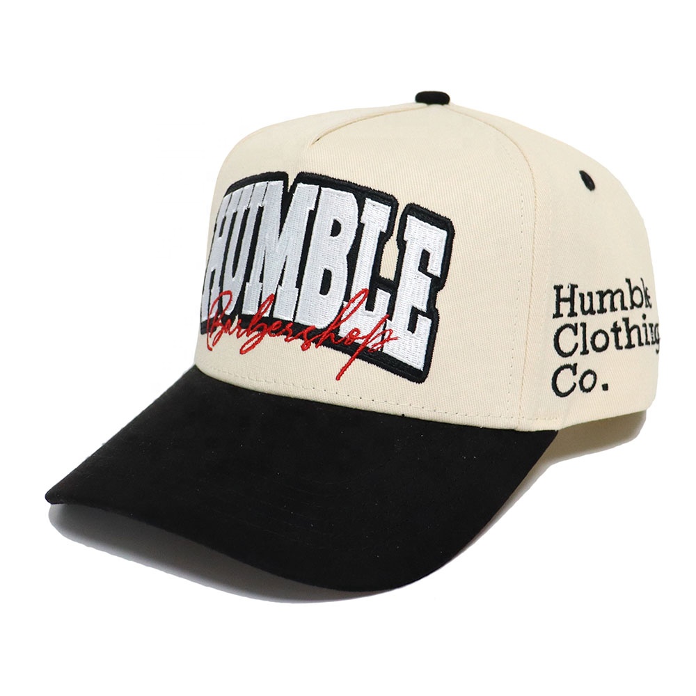 Humblé Embroidered Two-Tone 5 Panel Cotton Twill Baseball Cap