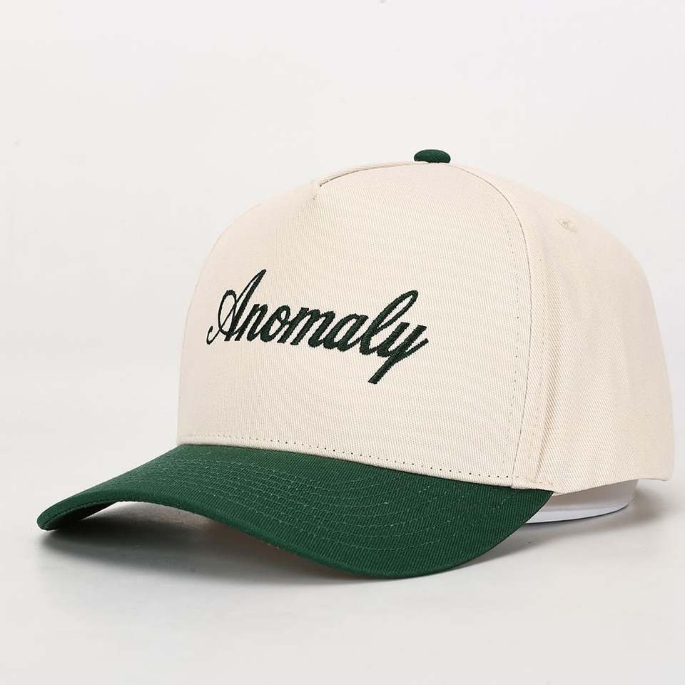 Anomaly Two-Tone Cotton Baseball Cap with Flat Embroidery