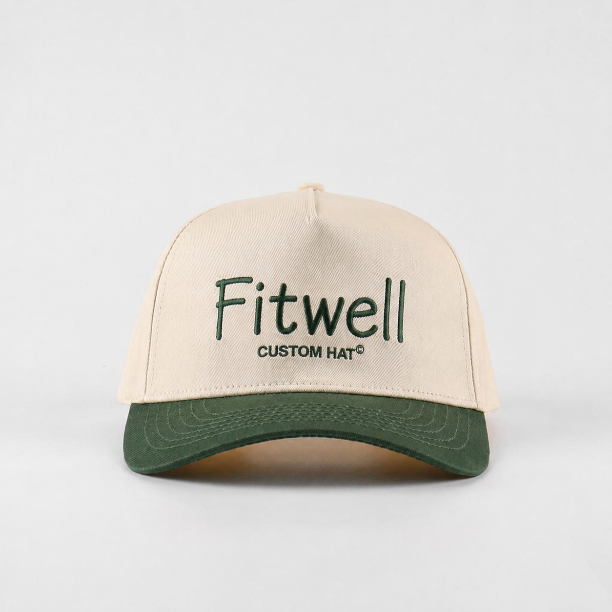 KASA GETTO Two-Tone Cotton Twill Baseball Cap with Flat Embroidery