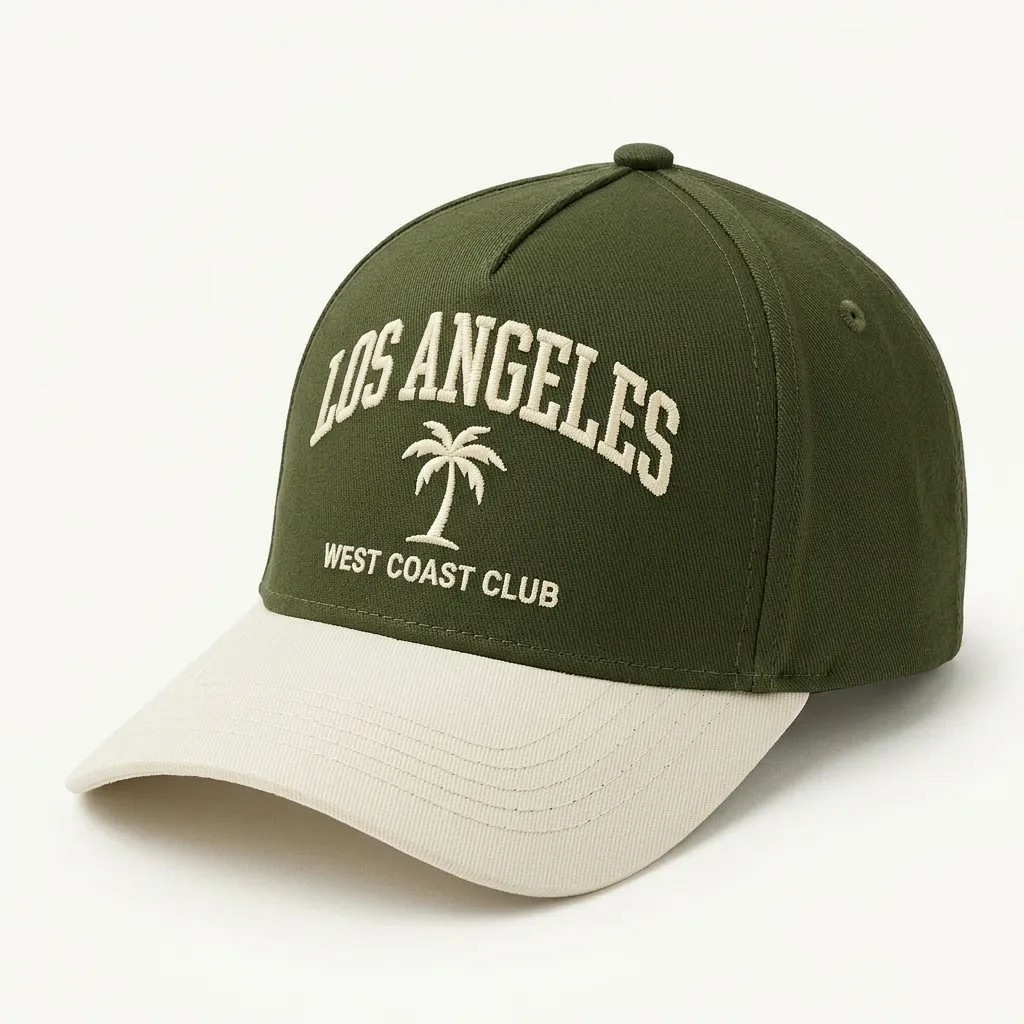 Los Angeles West Coast Club Two-Tone Embroidered Olive Baseball Cap