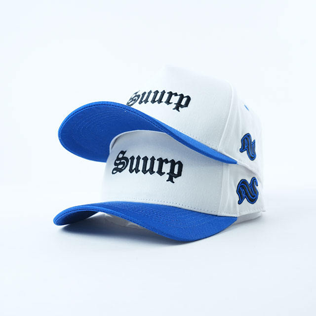 Suurn White Blue Two-Tone Embroidered Baseball Cap