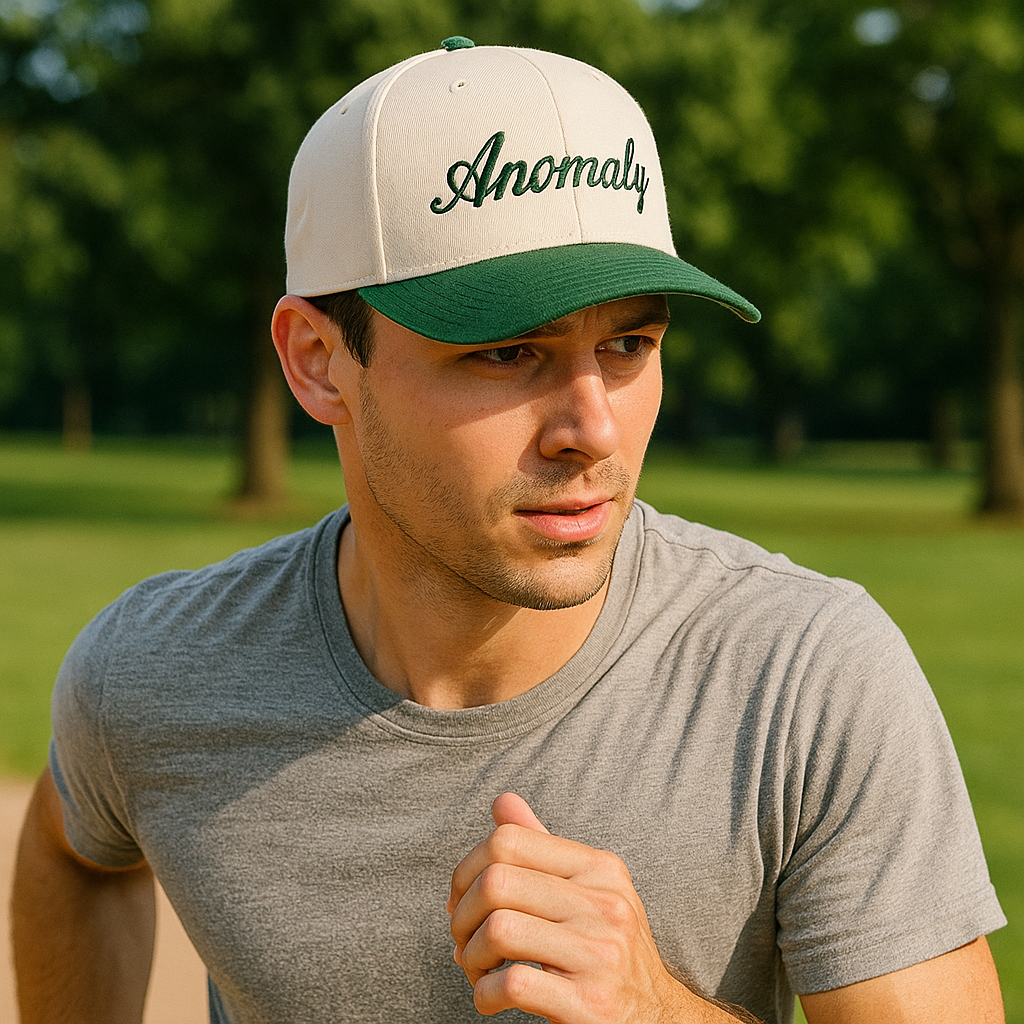 Anomaly Two-Tone Baseball Cap with Flat Embroidered Logo