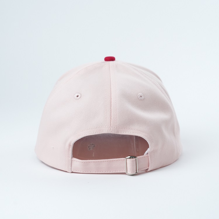 Pink Red Script Embroidered Curved Brim Baseball Cap