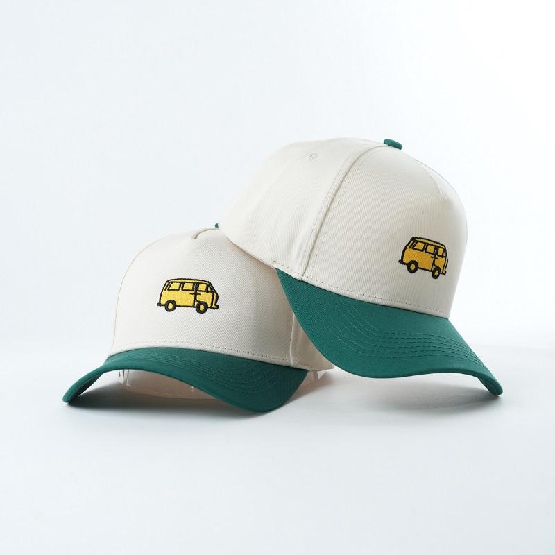 Vintage Van Embroidered Two Tone Cotton Baseball Cap