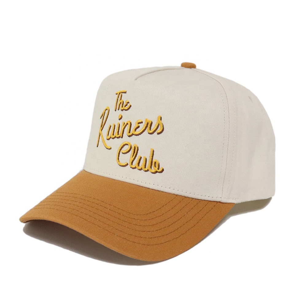 The Ruiners Club Two Tone Embroidered Baseball Cap Beige Brown