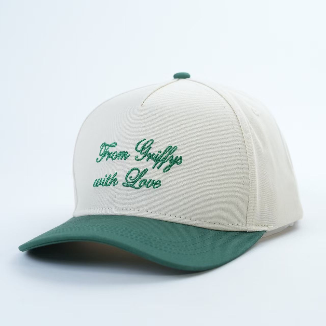 Two-Tone Cotton Twill Baseball Cap with “From Griffiths with Love” Embroidery