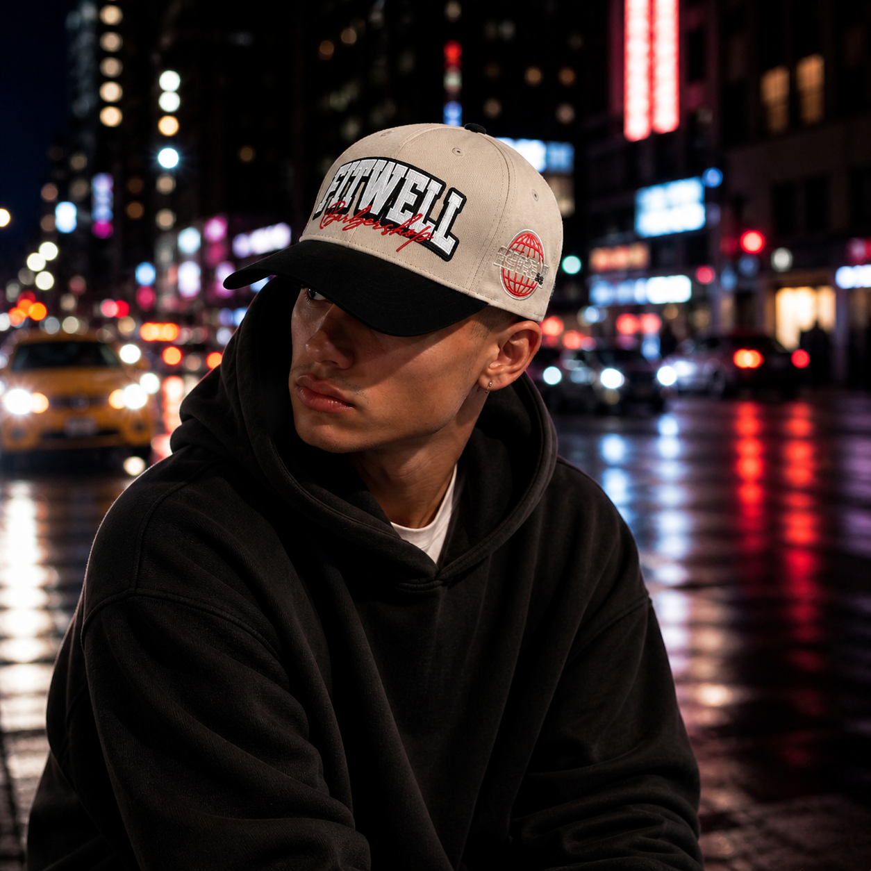 Humblé Embroidered Two-Tone 5 Panel Cotton Twill Baseball Cap